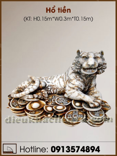 Tượng hổ tiền composite